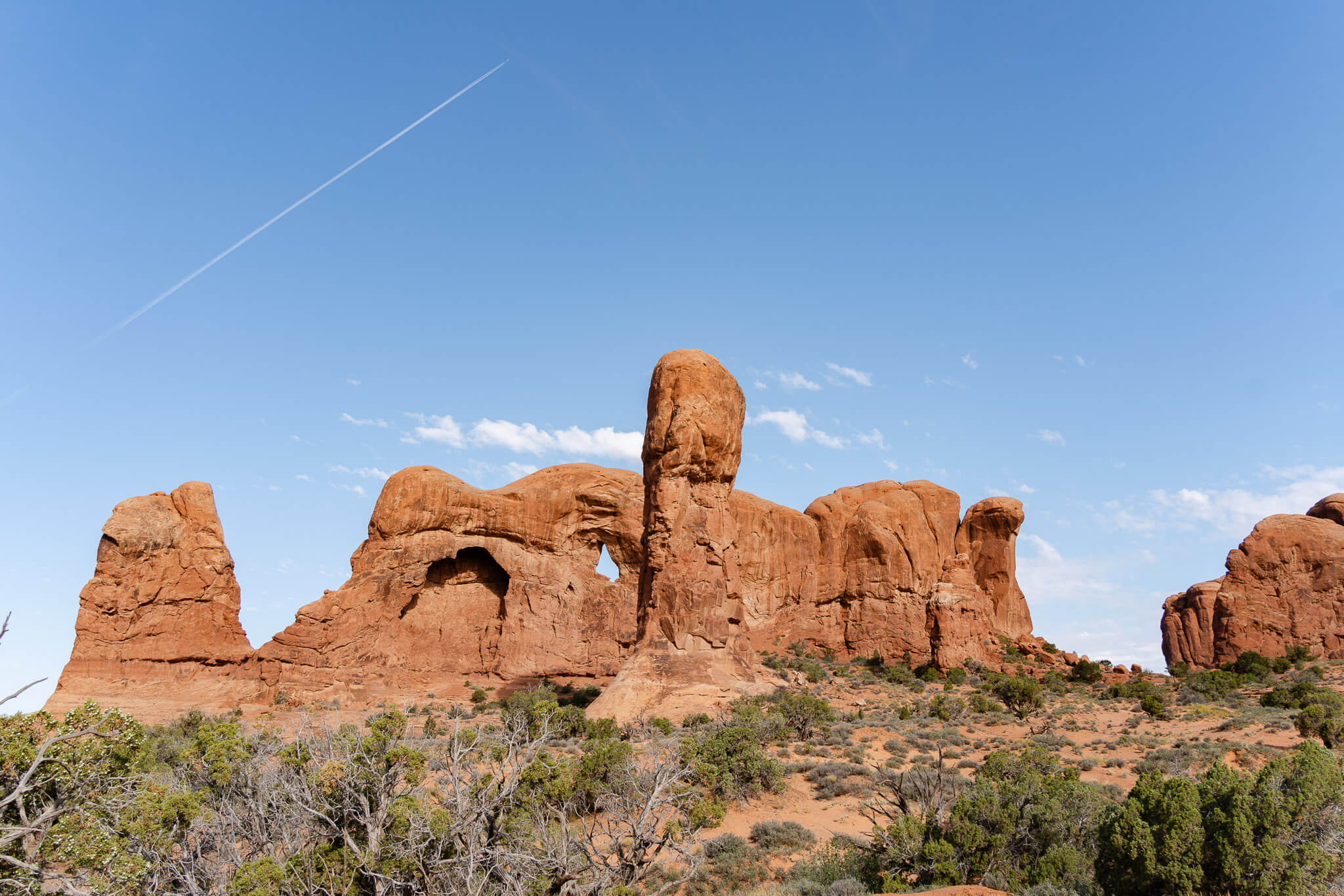 Unique rock formations in Arches National Park