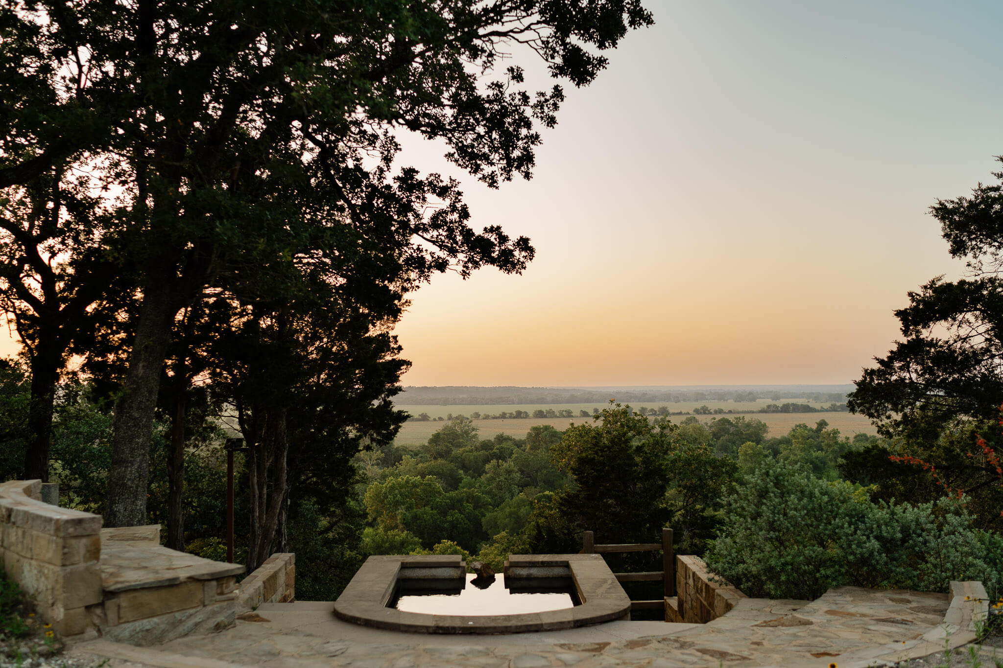 sunset over Shiraz garden