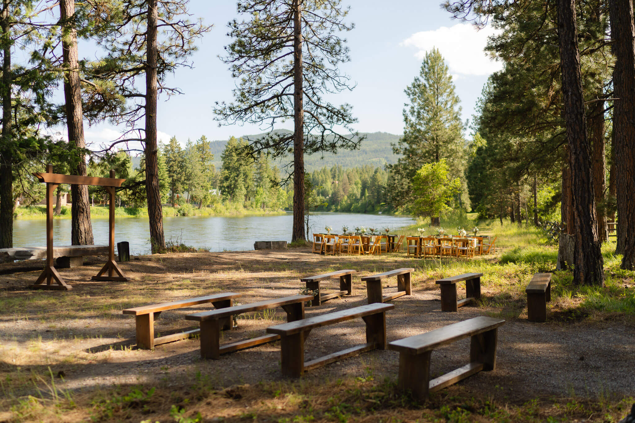 Quite riverside areas make perfect places to elope in montana