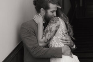 They shared a quiet moment of anticipation together before their post elopement party