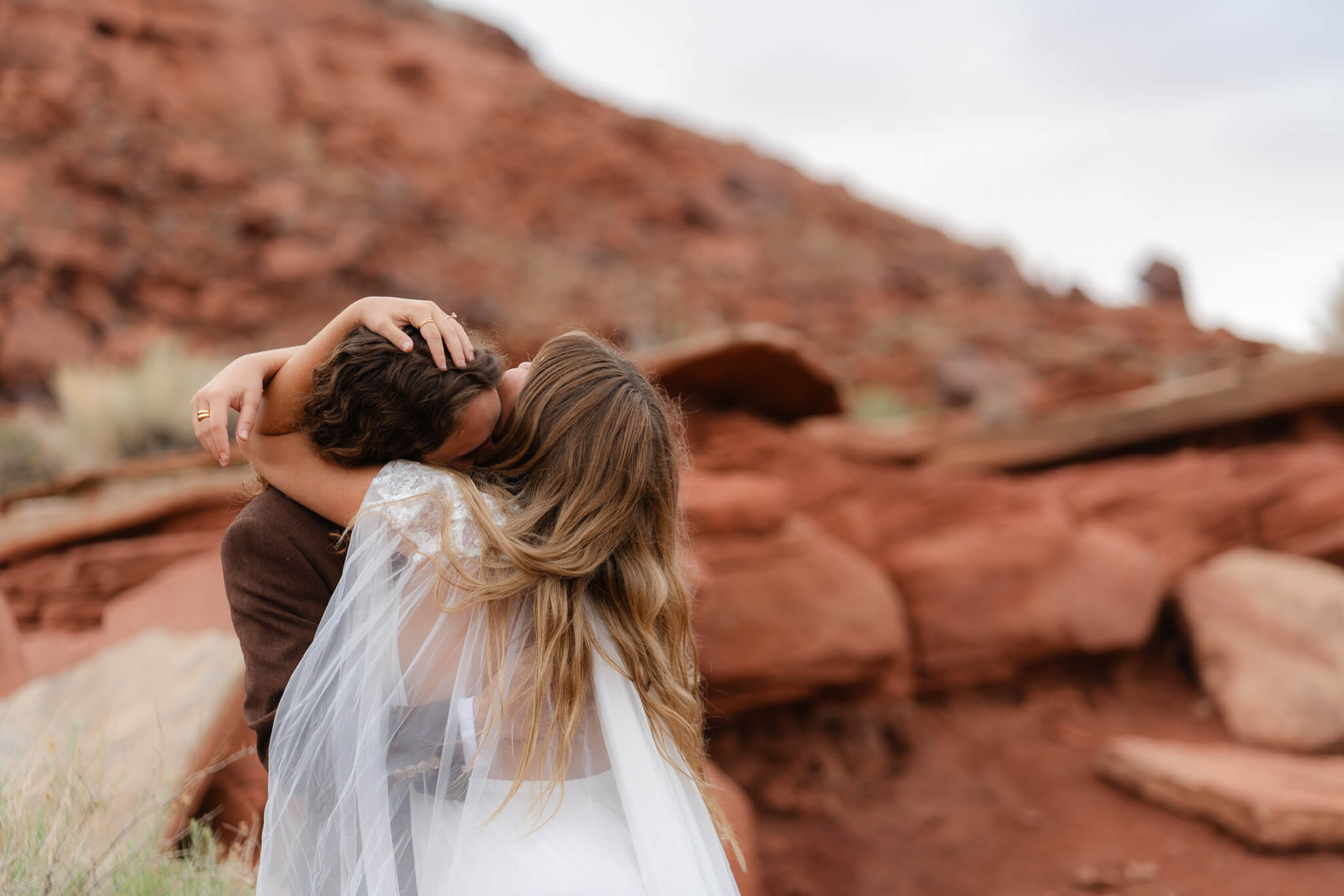 Moab's red rocks make it a fun unique take on one of the best places to elope in the us in the fall