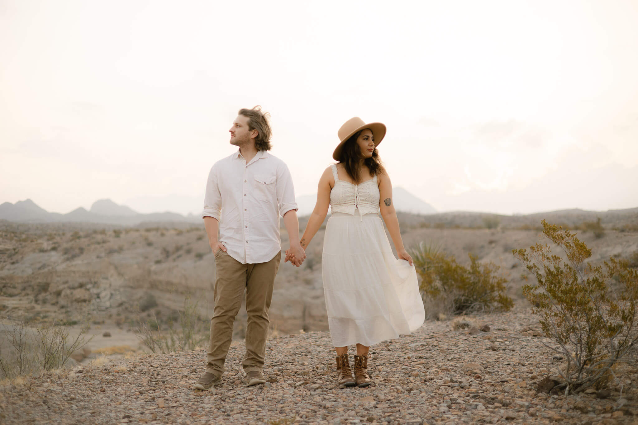 adventurous Couple portraits after texas state park wedding