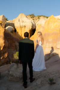 couple exploring at sunset
