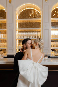 Texas engagement photos inspiration - editorial elegant bar vibes